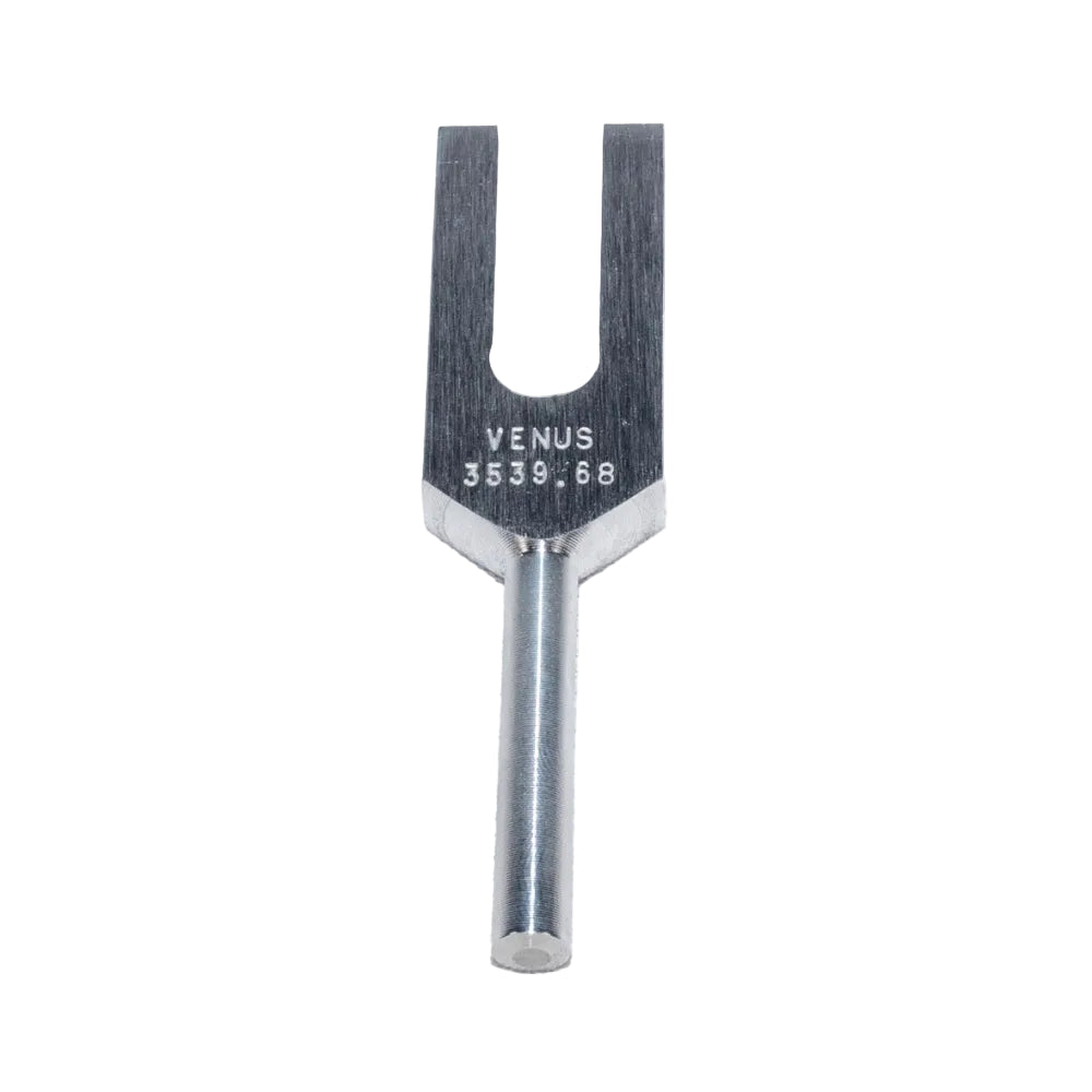 Tuning fork with 'Venus' and frequency '3539.68' on a white background